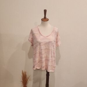 Gray State Soft Camo Tee In Pink